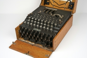 Enigma I with top lid and flap open