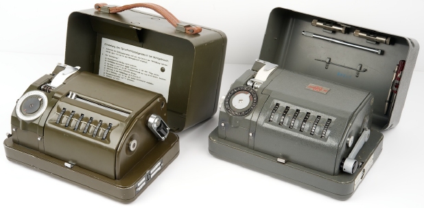 HELL H-43 (left) and the original Hagelin CX-52 (right)