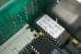 Close-up of the EPROM holding the firmware (at the left is the front panel PCB)
