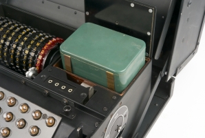 The battery half-way in