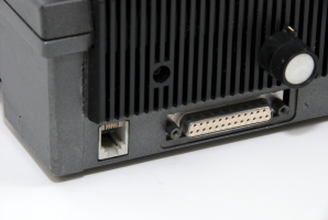 V.24 connection to the right of the telephone line connector