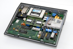 The interior of the PNVX, showing the digital board and the crypto unit (at the centre)