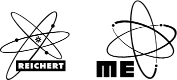 The original Reichert Elektronik company logo (left) aside the new Mils Elektronik one (right)